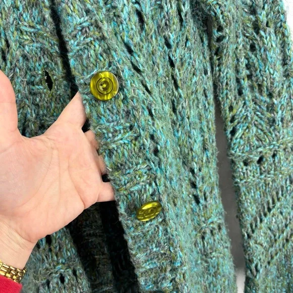 Free People Knit Duster Cardigan Boho Long Sweater Women’s Size Small bohemian - Picture 6 of 10